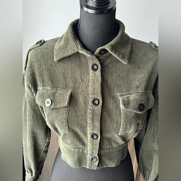 Cider Olive Corduroy Jacket - Picture 6 of 7